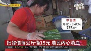 小黃瓜.青椒盛產 市場每台斤僅25元