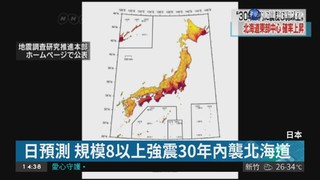 日預測 規模8以上強震30年內襲北海道