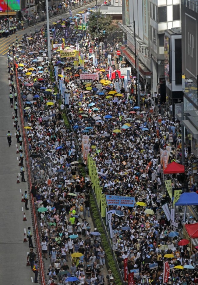 "七一遊行"5萬人上街 陸委會:中共干預香港自治深 | 華視新聞