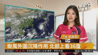 颱風外圍沉降作用 北部上看36度