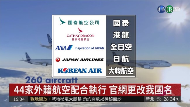 中國訂最後期限! 美航空更改我國名 | 華視新聞