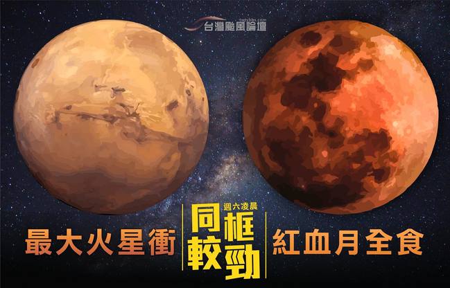 最大火星衝+最久血月全食周六凌晨同框 全程直播看這 | 華視新聞