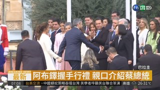 友邦新元首上任 蔡總統開心握手