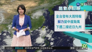 "蘇力"變中度颱風 下週二接近日九州