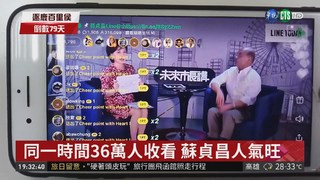 接受網路電視專訪 蘇貞昌:不會再入閣