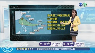 山竹颱風增強 路徑變化週四明朗