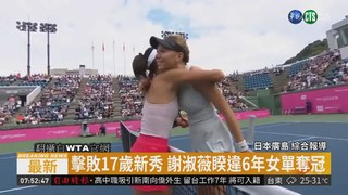 廣島女單捷報 謝淑薇摘WTA第3冠