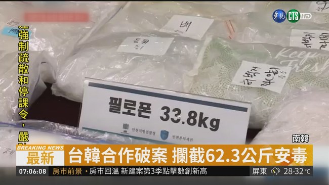 南韓破獲運毒集團 20台灣人被逮 | 華視新聞
