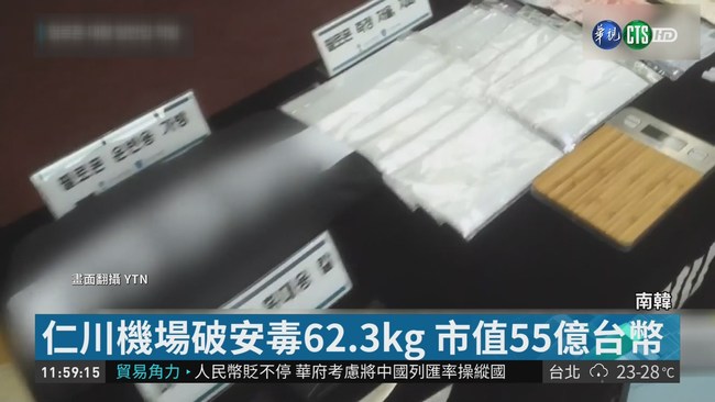 南韓破62.3kg安毒 逮捕20名台灣人 | 華視新聞