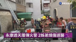 台南永康民宅火警 2姊弟燒傷送醫