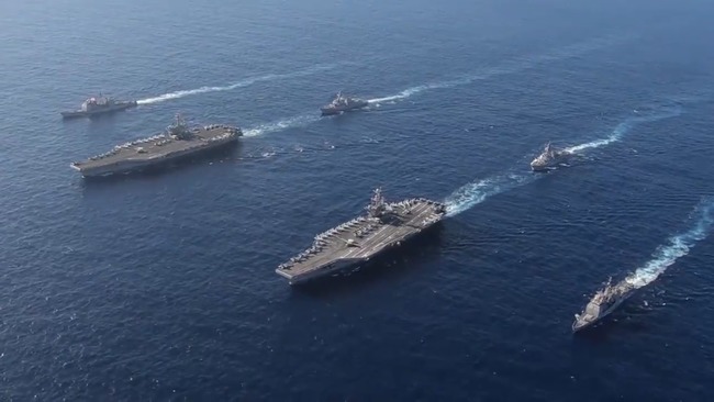 美軍雙航母菲律賓海軍演 國防部:全程掌握 | 華視新聞