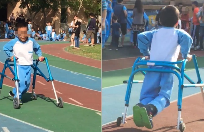 堅毅! 身障童參加大隊接力跑完全程 網友感動 | 華視新聞