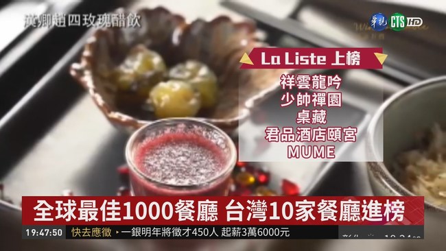 全球最佳1000餐廳 台灣10家餐廳進榜 | 華視新聞