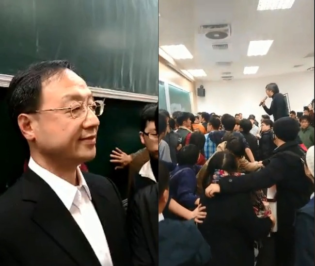 【更新】江宜樺演講遭闖入 台大教授：4年前為什麼要打我的學生？ | 華視新聞