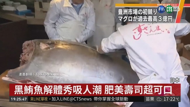 豐洲市場新年黑鮪魚 創9660萬天價 | 華視新聞