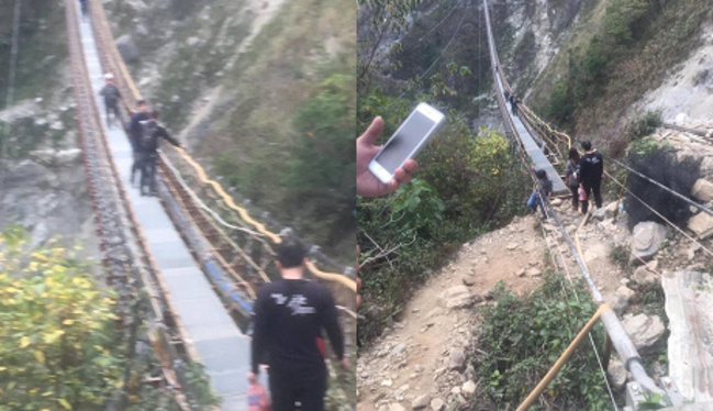 遊客闖最危險吊橋 居民痛批「別拿生命開玩笑！」 | 華視新聞