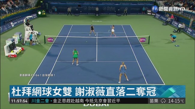 杜拜網球女雙 謝淑薇奪第21冠 | 華視新聞