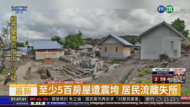 印尼龍目島5.5淺層地震 至少2死44傷 | 華視新聞