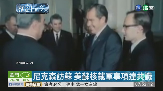 尼克森訪蘇 美蘇核裁軍事項達共識 | 華視新聞