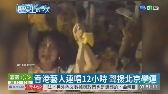 香港藝人連唱12小時 聲援北京學運 | 華視新聞