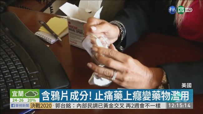 止痛藥含鴉片成分 美州政府告嬌生 | 華視新聞