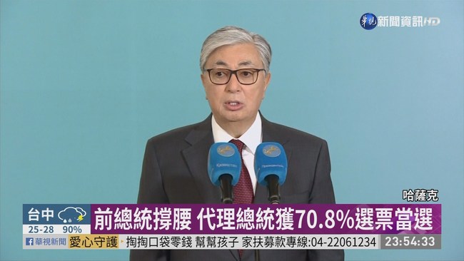 哈薩克大選 代理總統獲70.8%選票當選 | 華視新聞