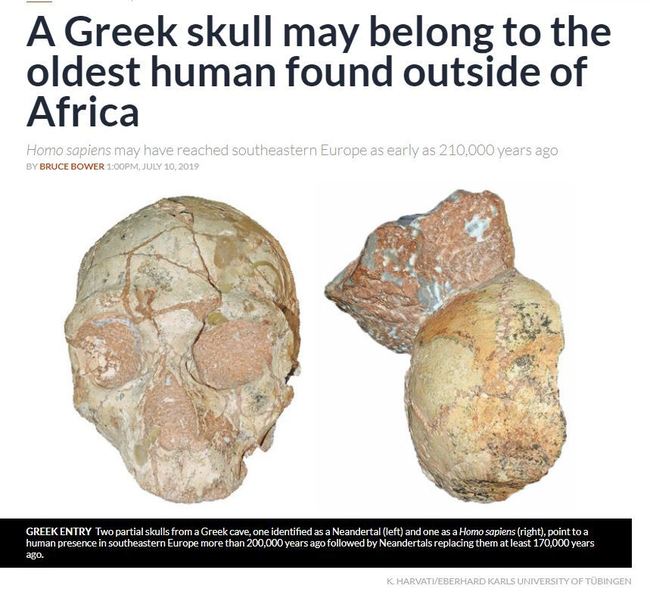 21萬年前頭骨 史前人類遷徙歐洲早5萬年 | 華視新聞