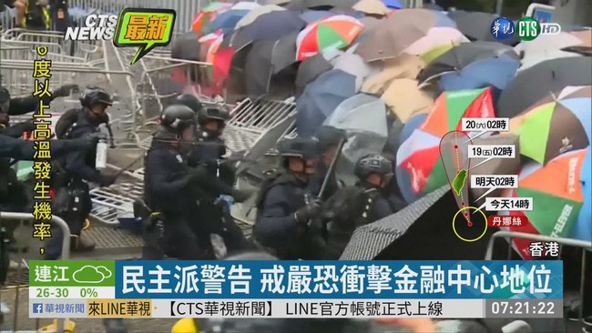 香港研擬戒嚴? 恐危及金融中心地位 | 華視新聞
