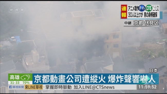 京都動畫公司遭縱火 至少30人死傷 | 華視新聞