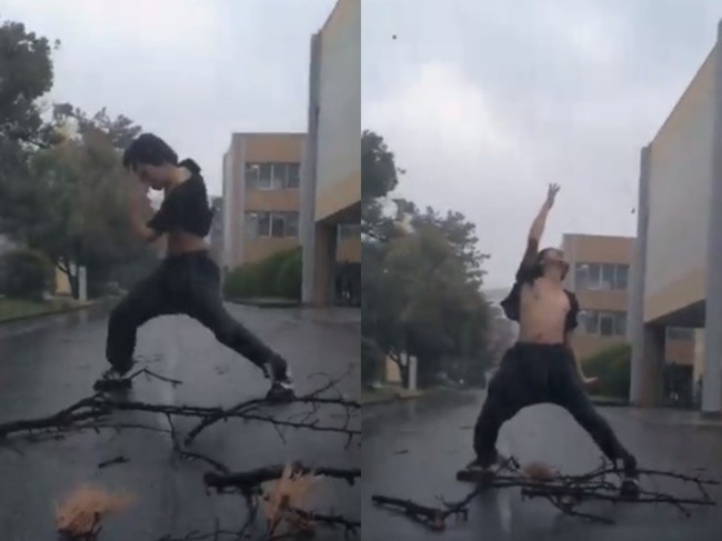 【影】沒在怕!強颱哈吉貝重創日本 男子狂風暴雨中跳舞 | 華視新聞
