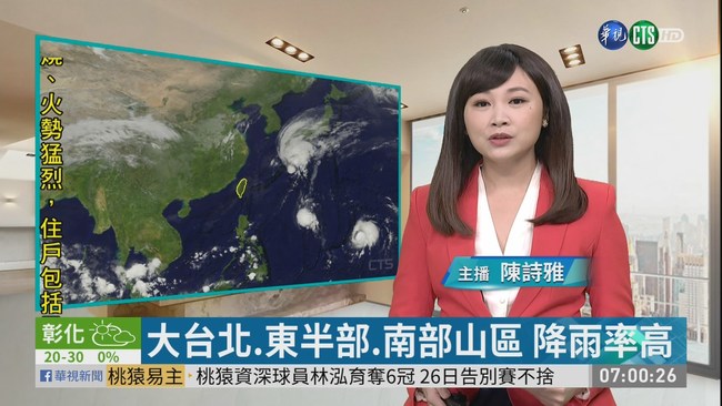 大台北.東半部.南部山區 降雨率高 | 華視新聞