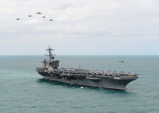美國航母群佈署南海入口 外媒：向中國傳達訊息 | 華視新聞