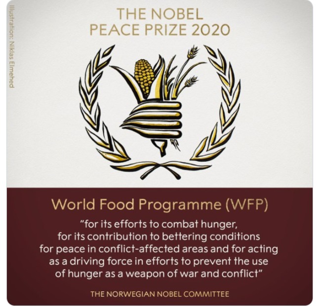 諾貝爾和平獎揭曉！「世界糧食計劃署」獲獎 | 華視新聞