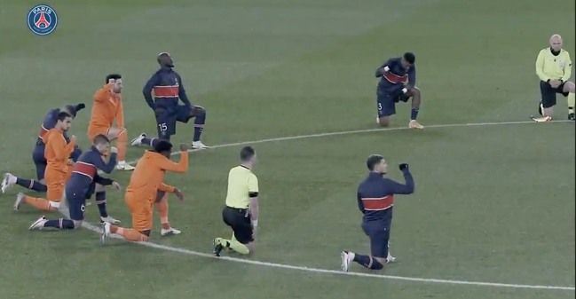 歐冠裁判稱對手助教「黑鬼」內馬爾等球星下跪握拳抗議 | 華視新聞