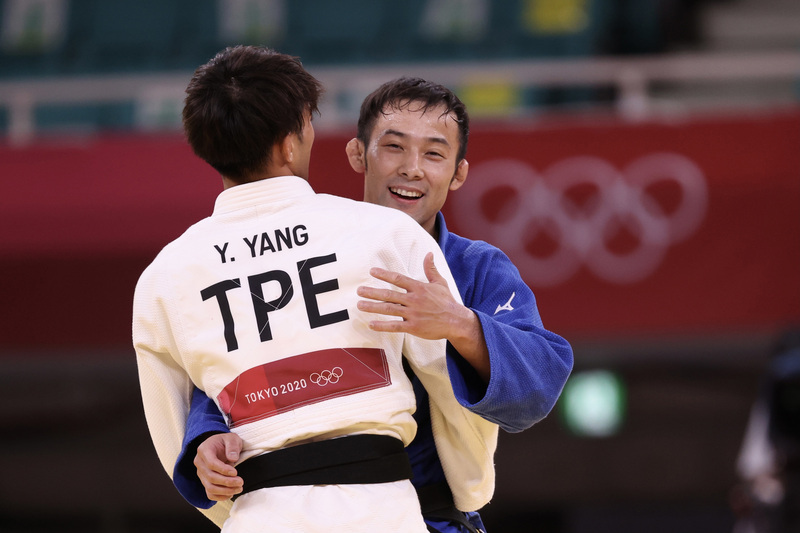 東奧柔道金牌得主日本選手高藤直壽。（中央社）
