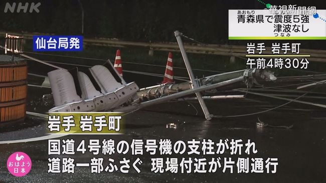 日本青森凌晨5.9強震 號誌倒塌數人傷 | 華視新聞