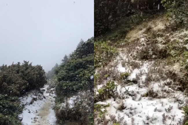 雪山入冬初雪來報到！雪霸國家公園：積雪約2公分 | 華視新聞