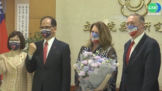 游錫堃率黨團宴龐培歐 讚"台最堅定友人"