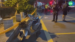 雙載闖平交道 遭火車撞飛幸無生命危險