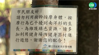皮在癢!? 告示"別用樹幹按摩身體"掀議