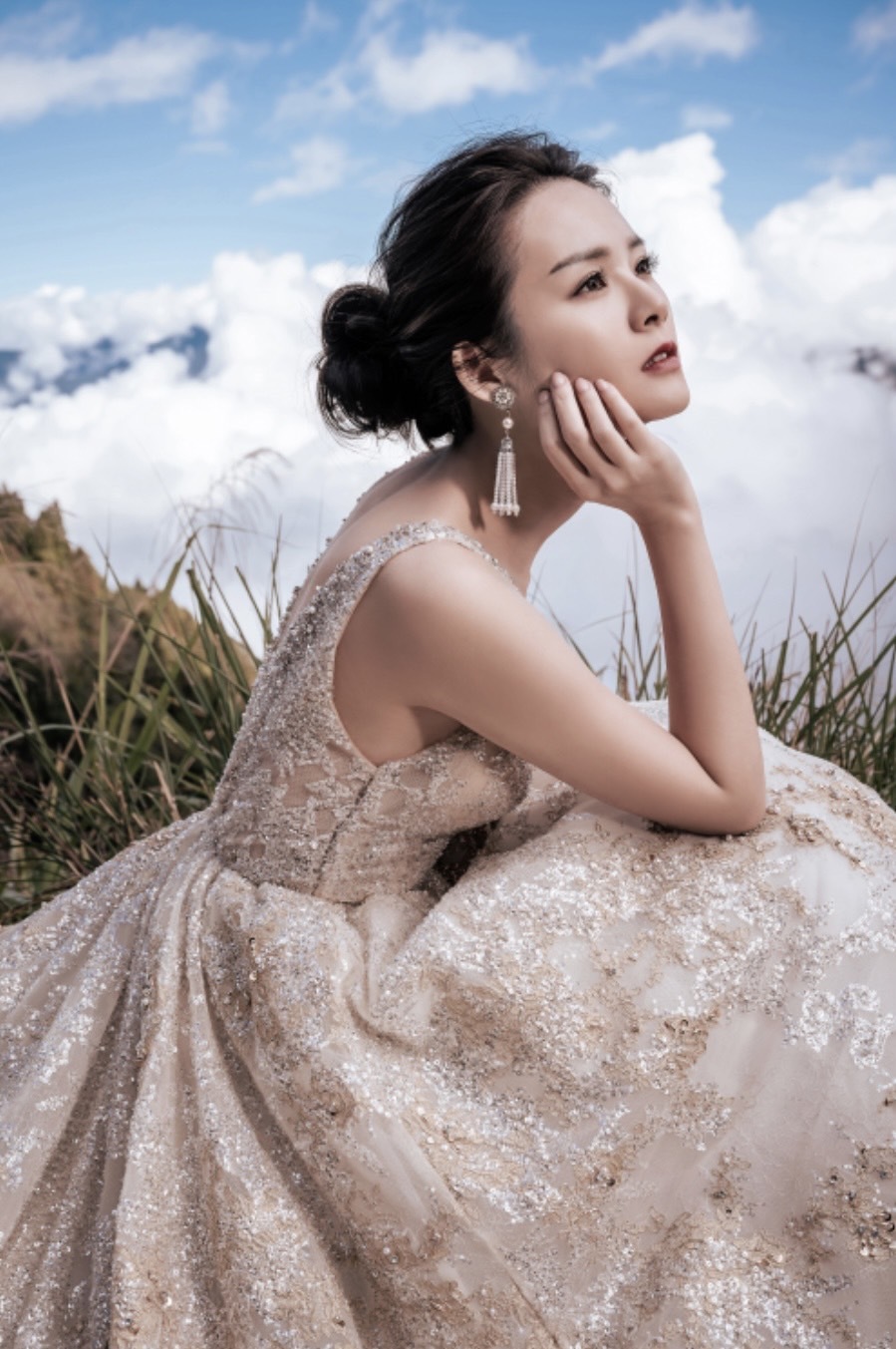 蔡慧君認為在台灣拍的婚紗照還是很美，但仍希望疫情盡快落幕  (圖／綠攝影像提供)