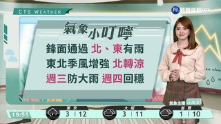 鋒面通過及東北季風增強 各地降雨機率增