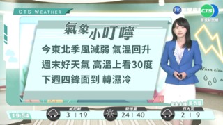 氣溫逐日回升 白天暖熱早晚涼日夜溫差大
