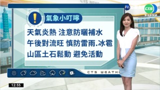午後熱對流旺盛 17縣市大雨特報