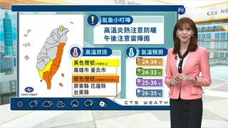 各地高溫炎熱 午後注意雷陣雨