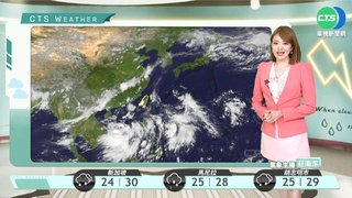 西半部多雲午後局部雷陣雨 東半部整天不定時陣雨或雷雨