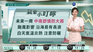 南臺灣留意局部大雨 山區午後局部較大雨勢