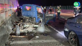 台68線3車追撞 駕駛乘客及時逃生