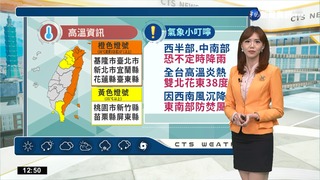 今高溫恐飆38度 中南部防大雷雨