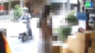 遭阿伯直盯胸部調戲 女子怒持鐵棍驅趕